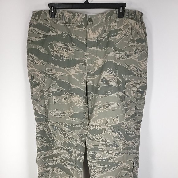 Military Trousers Ripstop Man's Utility 44L Air Force Camouflage Button Fly